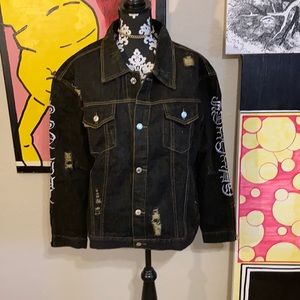 Trendy black Jean jacket